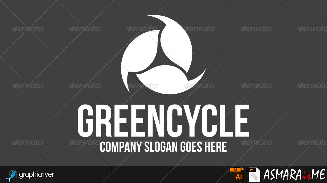 Green Cycle Recycling Natural Energy Logo by AiMstock GraphicRiver